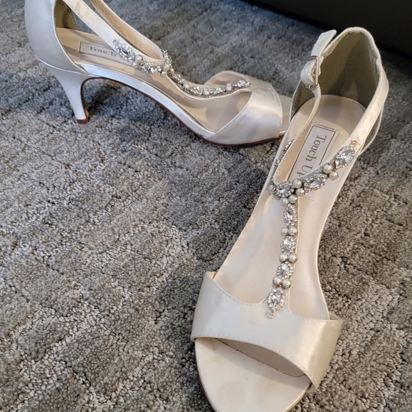 COPY - Wedding heels for wedding or other event. Ivory with rhinestones, size 7… - Picture 3 of 7